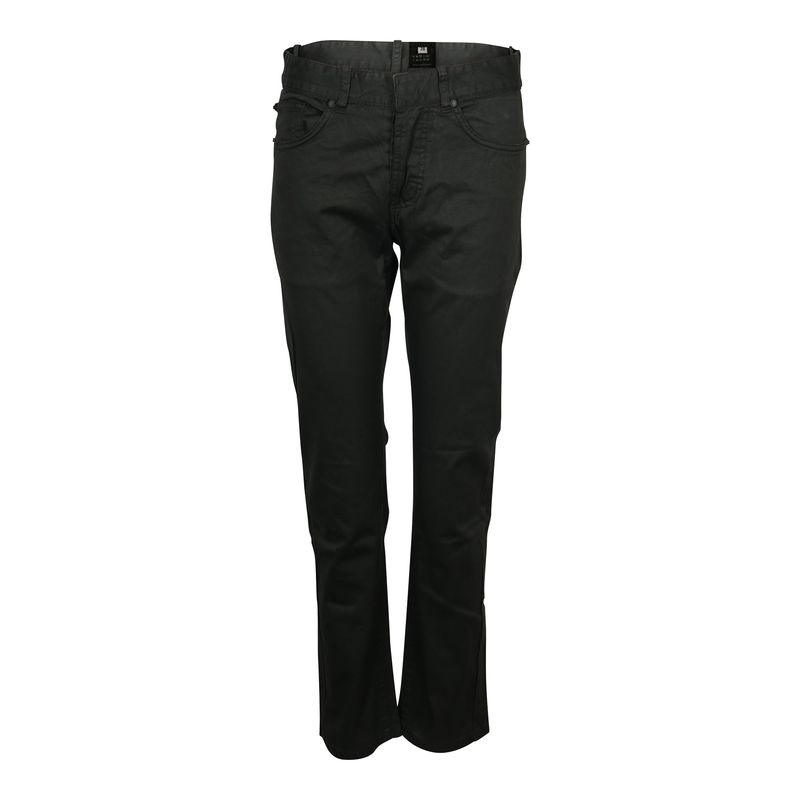 Balenciaga Cropped Denim Jeans In Green Khaki Cotton